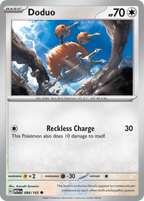 Doduo (Reverse Holofoil) (84) — 151