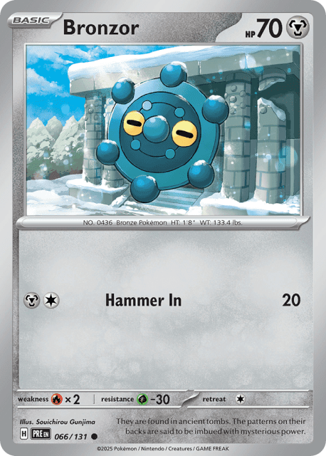 Bronzor (Poke Ball Reverse Holofoil) (66) — Prismatic Evolutions