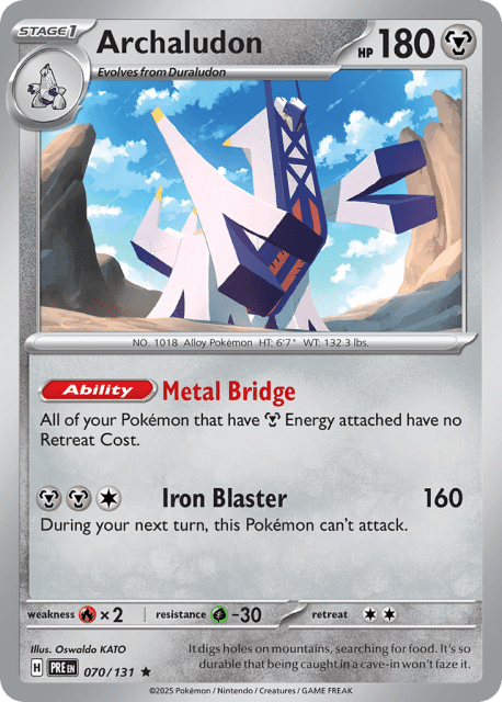 Archaludon (Reverse Holofoil) (70) — Prismatic Evolutions