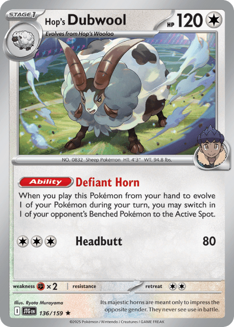 Hop's Dubwool (Holofoil) (136) — Journey Together