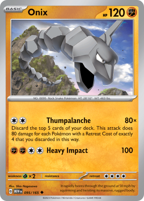 Onix (Reverse Holofoil) (95) — 151
