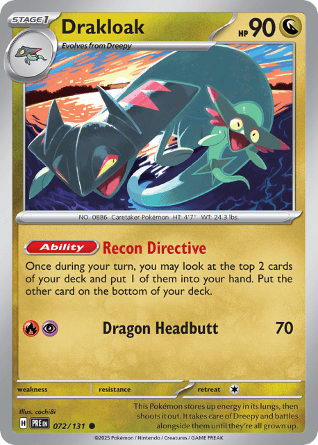 Drakloak (Reverse Holofoil) (72) — Prismatic Evolutions