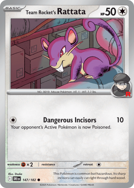 Team Rocket's Rattata (Reverse Holofoil) (147) — Destined Rivals