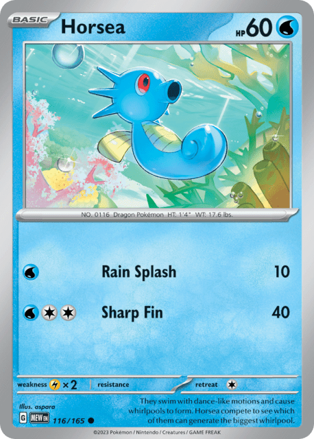 Horsea (Reverse Holofoil) (116) — 151