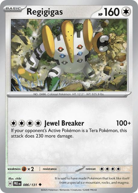 Regigigas (Reverse Holofoil) (86) — Prismatic Evolutions