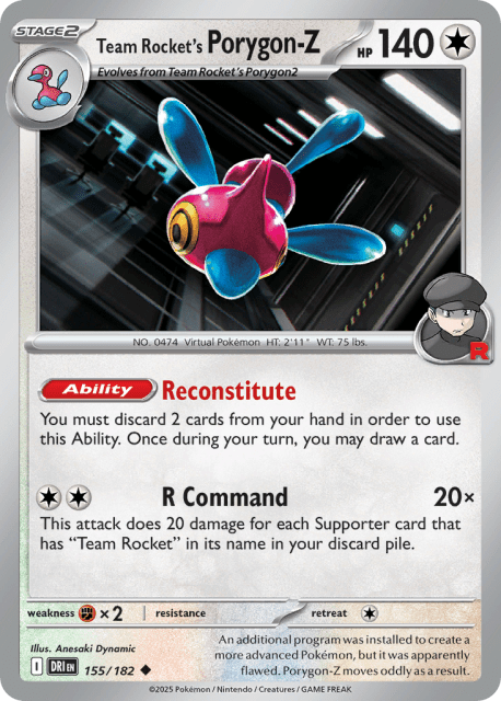 Team Rocket's Porygon-Z (155) — Destined Rivals