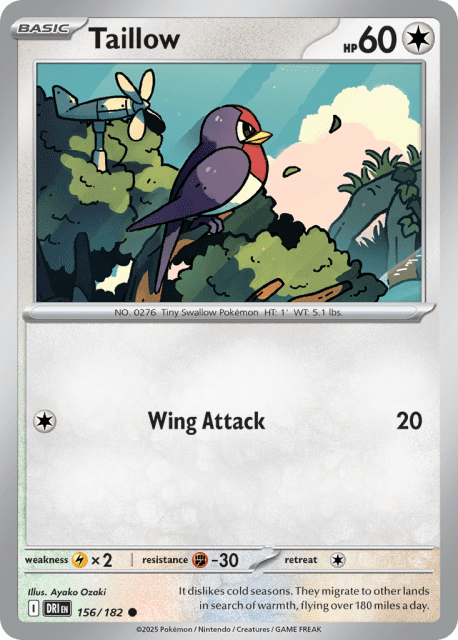 Taillow (Reverse Holofoil) (156) — Destined Rivals