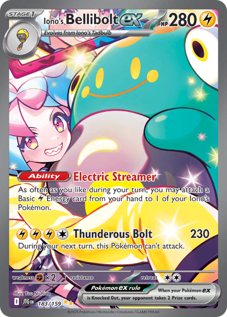 Iono's Bellibolt ex (Holofoil) (183) — Journey Together