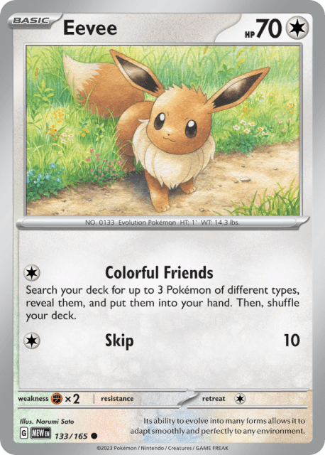 Eevee (Pokemon Together Stamp) (133) — 151