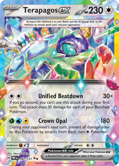 Terapagos ex (Holofoil) (92) — Prismatic Evolutions