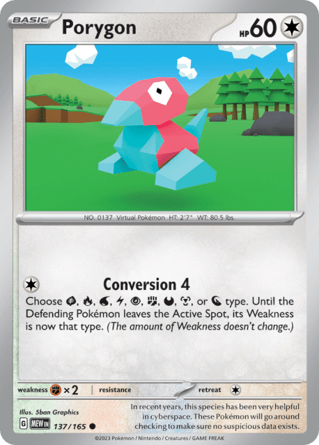 Porygon (Reverse Holofoil) (137) — 151