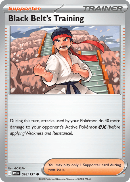Black Belt's Training (Reverse Holofoil) (98) — Prismatic Evolutions