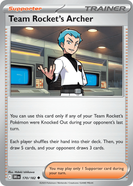 Team Rocket's Archer (Play Pokemon Stamp) (170) — Destined Rivals