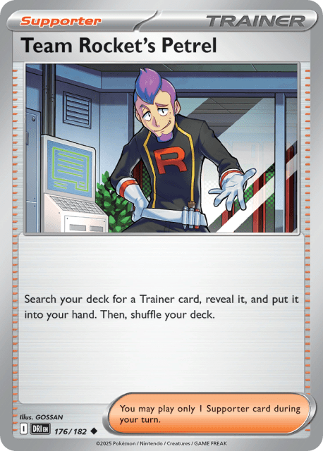 Team Rocket's Petrel (Play Pokemon Stamp) (176) — Destined Rivals