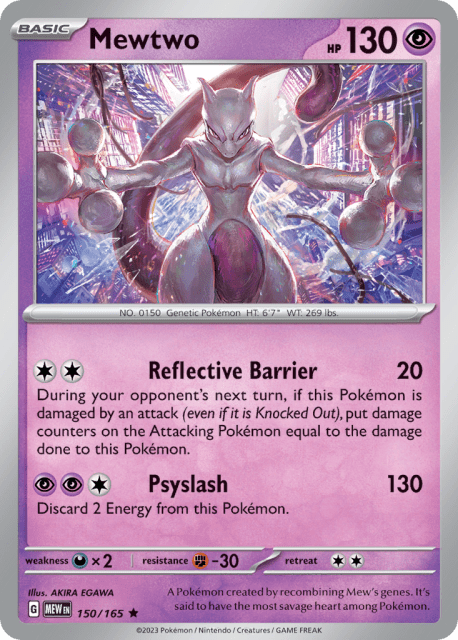 Mewtwo (Reverse Holofoil) (150) — 151