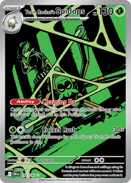 Team Rocket's Spidops (Holofoil) (187) — Destined Rivals