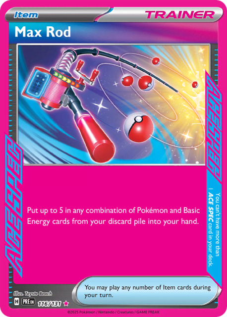 Max Rod (Holofoil) (116) — Prismatic Evolutions