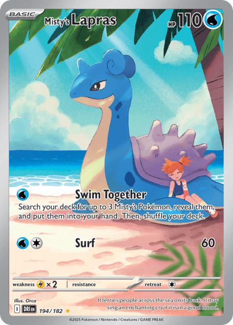 Misty's Lapras (Holofoil) (194) — Destined Rivals