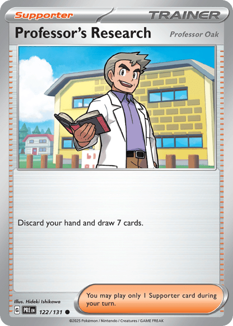 Professor's Research (Poke Ball Reverse Holofoil) (122) — Prismatic Evolutions