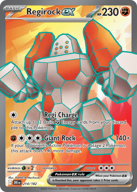 Regirock ex (Holofoil) (214) — Destined Rivals