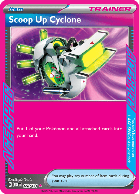 Scoop Up Cyclone (Holofoil) (128) — Prismatic Evolutions