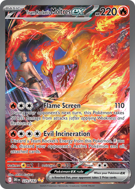 Team Rocket's Moltres ex (Holofoil) (229) — Destined Rivals