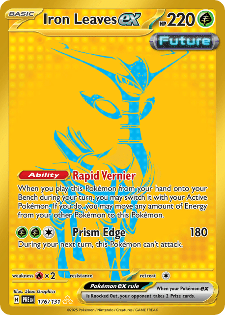 Iron Leaves ex (Holofoil) (176) — Prismatic Evolutions