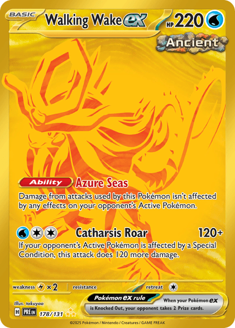 Walking Wake ex (Holofoil) (178) — Prismatic Evolutions