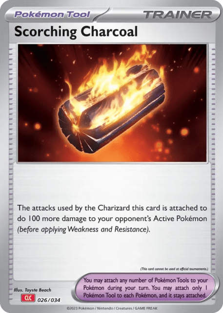 Scorching Charcoal (Holofoil) (26) — Pokémon TCG Classic - Charizard