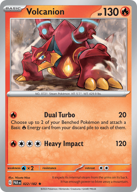 Volcanion (Holofoil) (22) — Paradox Rift