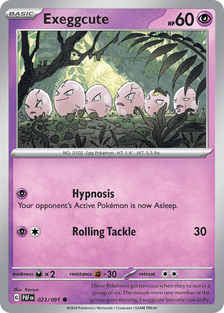 Exeggcute (Reverse Holofoil) (23) — Paldean Fates