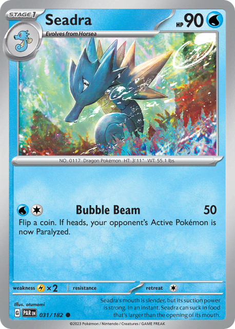 Seadra (Reverse Holofoil) (31) — Paradox Rift