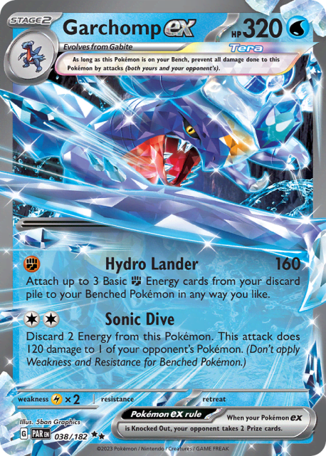 Garchomp ex (Holofoil) (38) — Paradox Rift