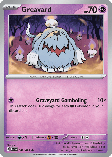 Greavard (Reverse Holofoil) (42) — Paldean Fates