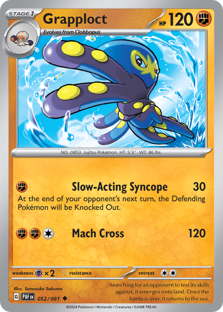 Grapploct (Reverse Holofoil) (52) — Paldean Fates