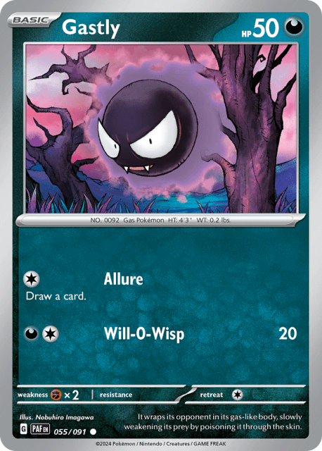Gastly (Reverse Holofoil) (55) — Paldean Fates