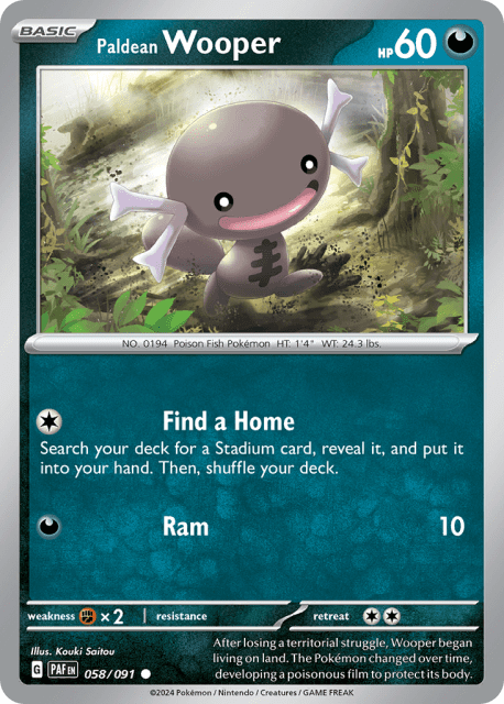 Paldean Wooper (58) — Paldean Fates