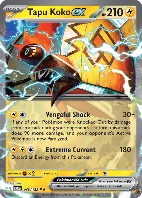 Tapu Koko ex (Holofoil) (68) — Paradox Rift