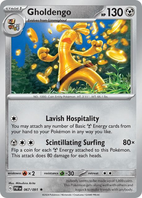 Gholdengo (Reverse Holofoil) (67) — Paldean Fates