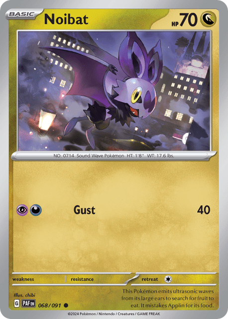 Noibat (Reverse Holofoil) (68) — Paldean Fates