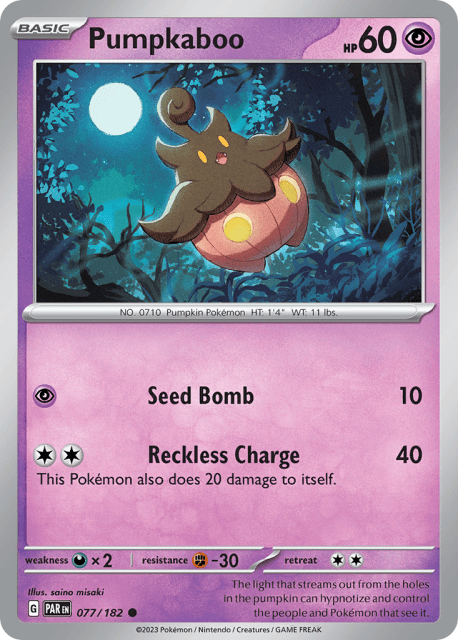 Pumpkaboo (Reverse Holofoil) (77) — Paradox Rift