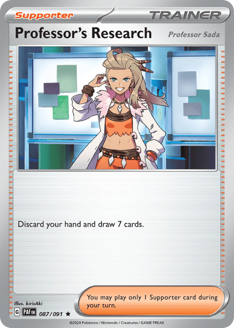 Professor's Research (Reverse Holofoil) (87) — Paldean Fates