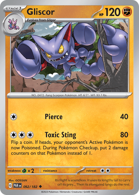 Gliscor (Reverse Holofoil) (92) — Paradox Rift
