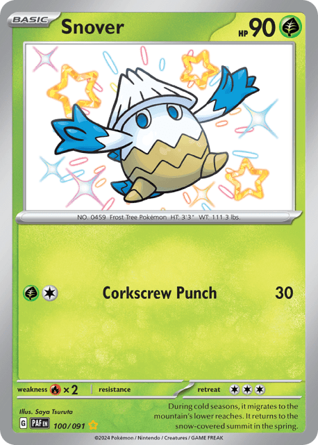 Snover (Holofoil) (100) — Paldean Fates