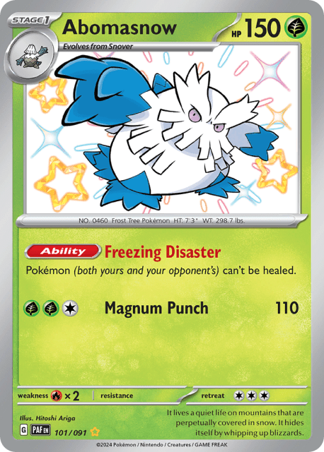 Abomasnow (Holofoil) (101) — Paldean Fates