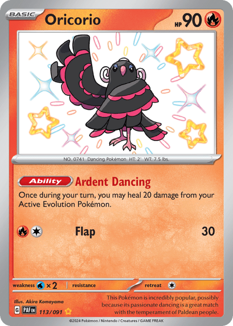 Oricorio (Holofoil) (113) — Paldean Fates
