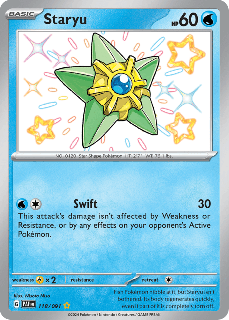 Staryu (Holofoil) (118) — Paldean Fates