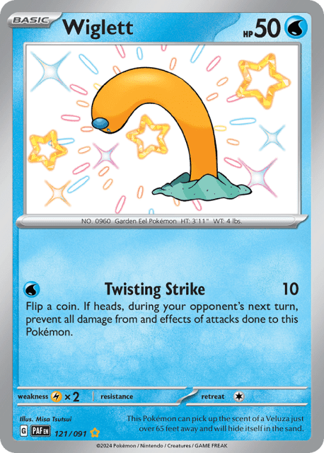 Wiglett (Holofoil) (121) — Paldean Fates