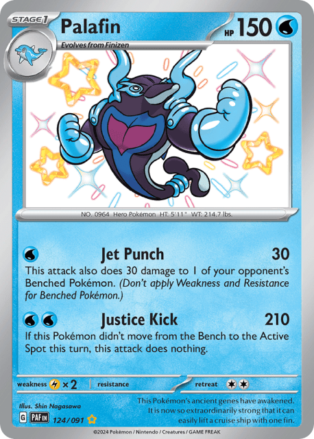 Palafin (Holofoil) (124) — Paldean Fates