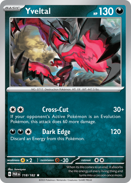 Yveltal (Reverse Holofoil) (118) — Paradox Rift